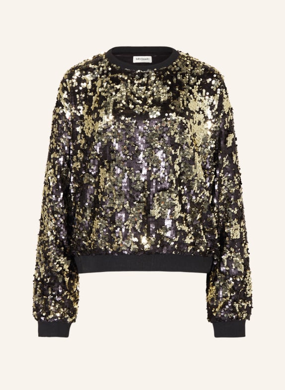 lollys laundry Sweatshirt CALIFORNIALL with reversible sequins GOLD/ BLACK