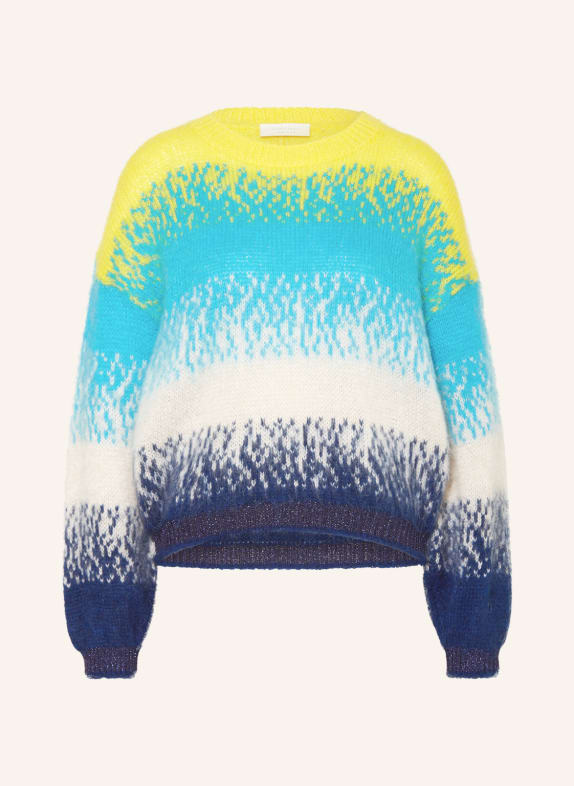 rich&royal Sweater with glitter thread DARK YELLOW/ BLUE/ TURQUOISE