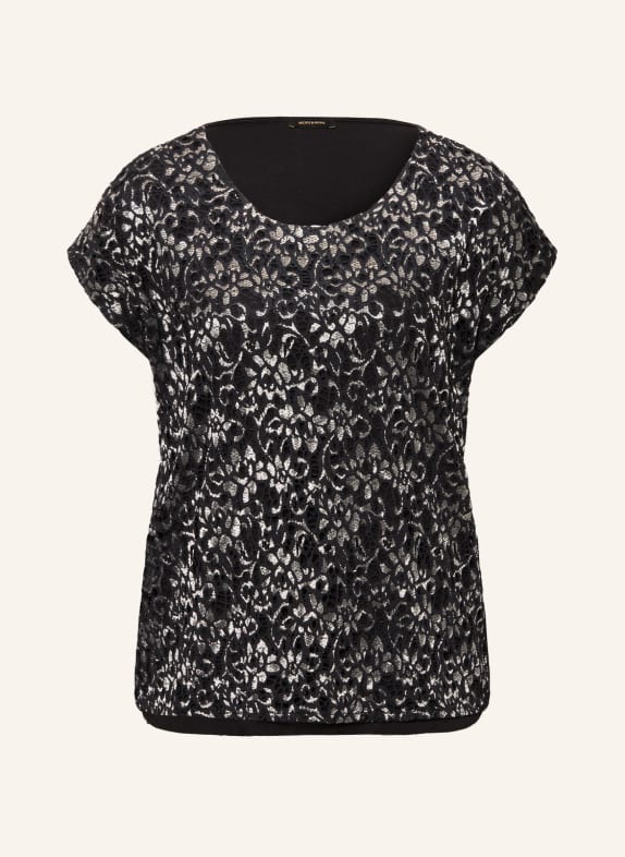 MORE & MORE T-Shirt im Materialmix mit Spitze SCHWARZ