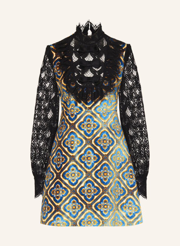 ETRO Dress in mixed materials BLACK/ BLUE/ YELLOW