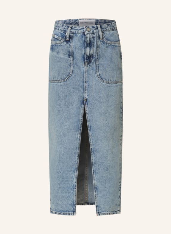 Calvin Klein Jeans Spódnica jeansowa 1AA Denim Light