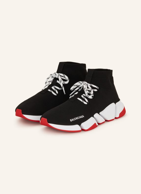 BALENCIAGA Hightop-Sneaker SPEED 2.0 SCHWARZ/ WEISS/ ROT