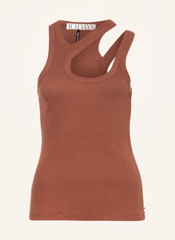 10DAYS Top with cut-outs BROWN