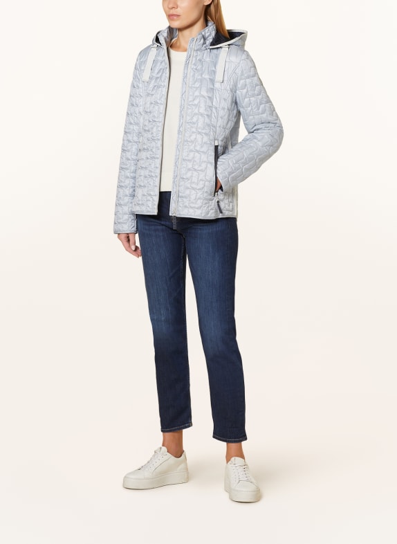 GIL BRET Quilted jacket with detachable hood BLUE GRAY