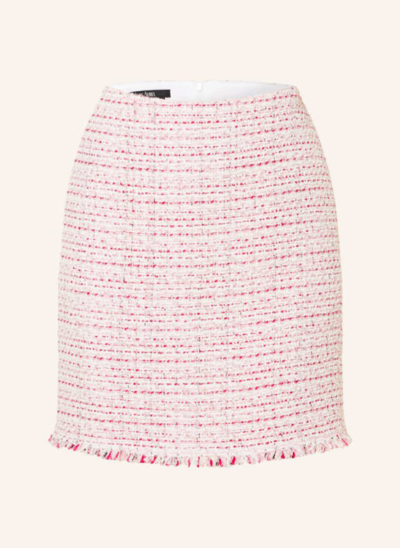 MARC AUREL Bouclé skirt with fringes PINK/ FUCHSIA