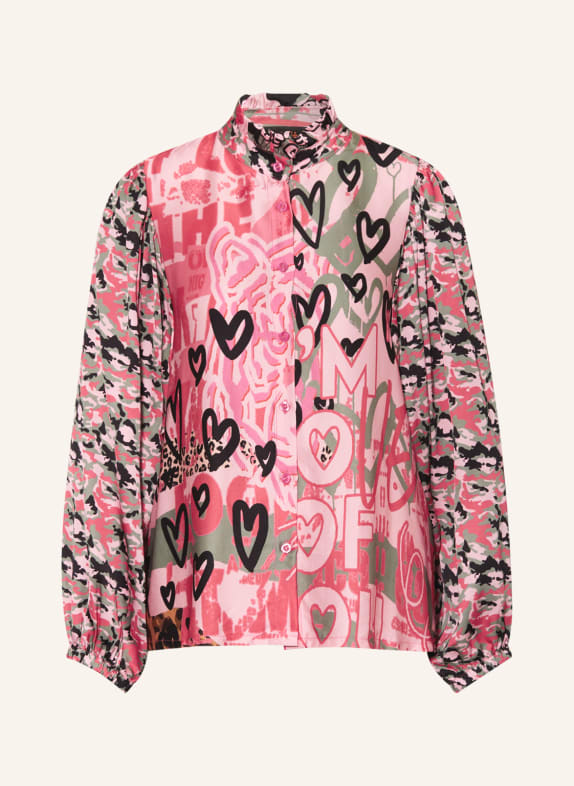 miss goodlife Satin blouse with ruffles FUCHSIA/ GRAY/ PINK