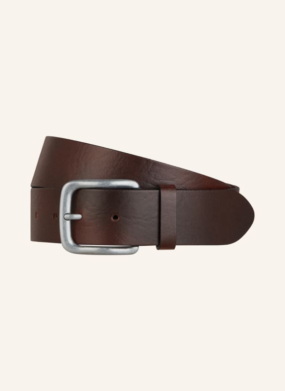 BRAX Leather belt DARK BROWN