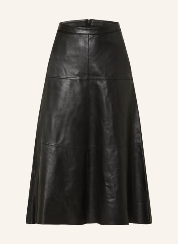 TED BAKER Leather skirt OAKLYNA BLACK