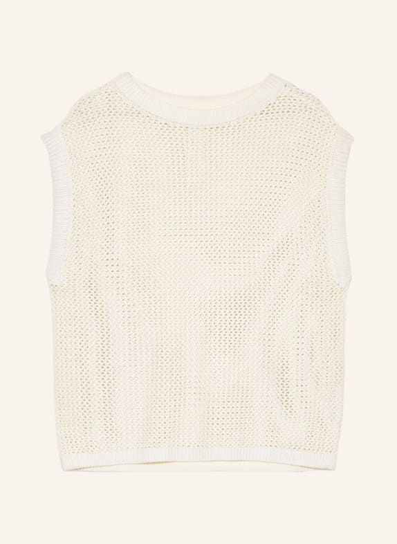 BEAUMONT Sweater vest CLOVER with glitter thread CREAM