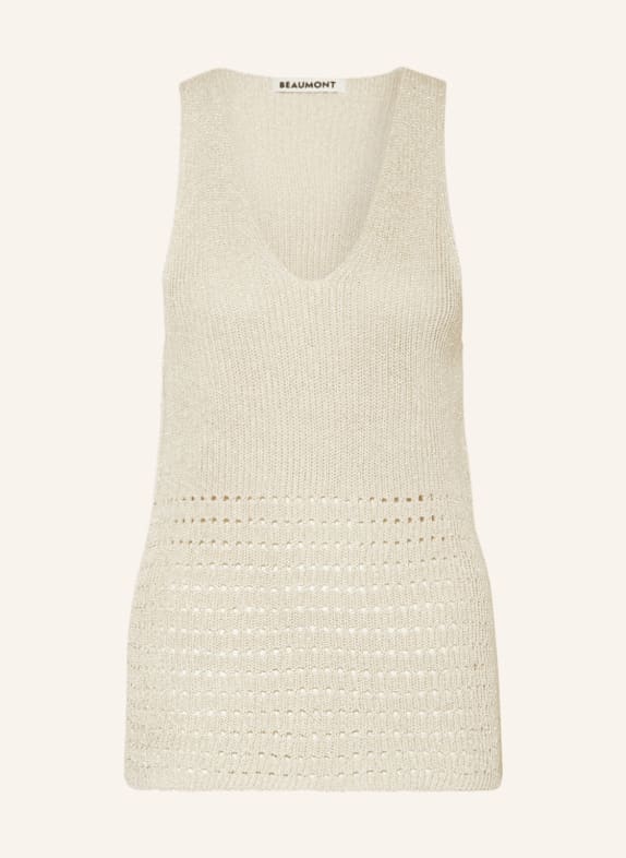 BEAUMONT Knit top ARIA with glitter thread CREAM