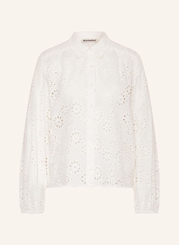 BEAUMONT Shirt blouse ALASKA made of broderie anglaise WHITE