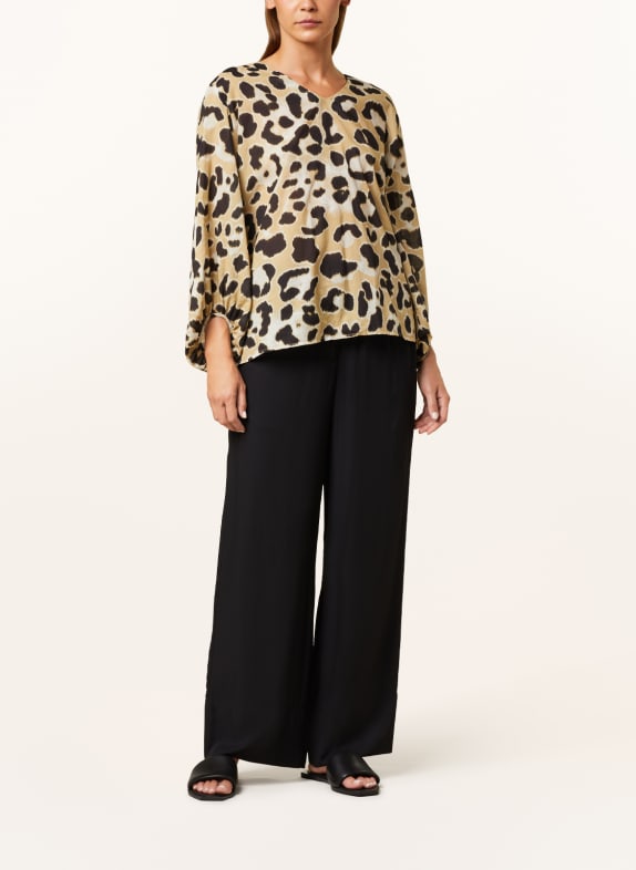CATNOIR blouse BEIGE / MARRON FONCÉ
