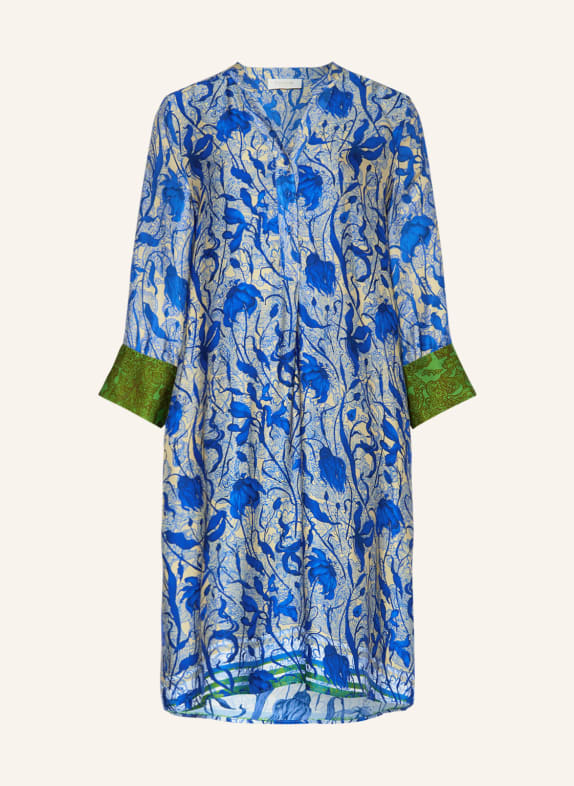 CATNOIR Satin dress NEON GREEN/ BEIGE/ BLUE