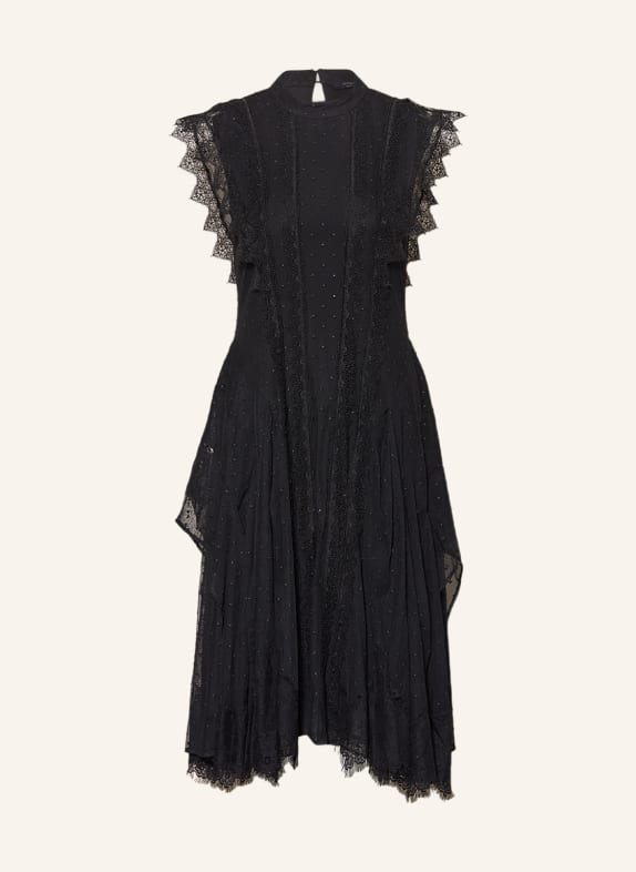 ALLSAINTS Mesh-Kleid FREYA mit Spitze SCHWARZ