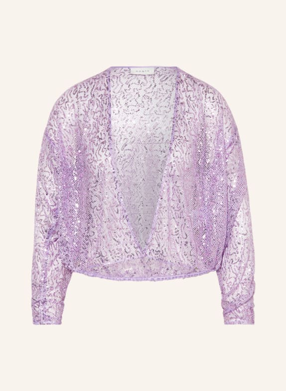 DANTE6 Cardigan CRAZYABOUT with 3/4 sleeves and sequins LIGHT PURPLE