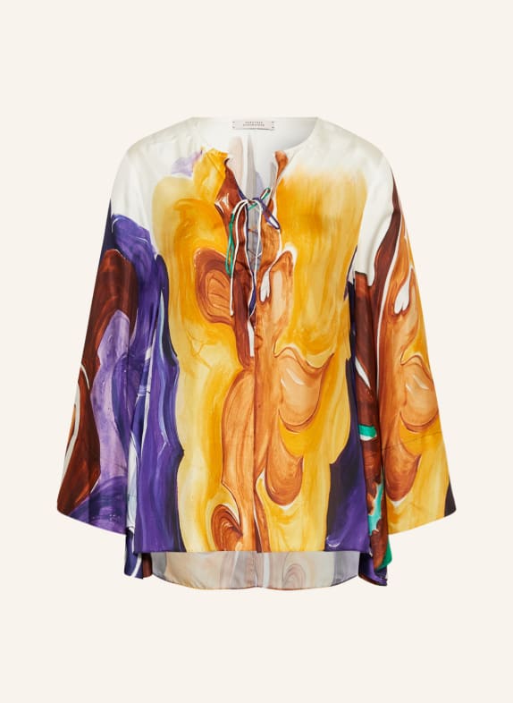 DOROTHEE SCHUMACHER Shirt blouse in silk PURPLE/ BROWN/ YELLOW