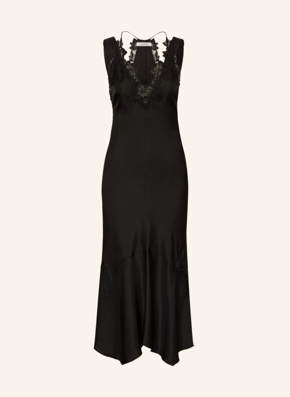 DOROTHEE SCHUMACHER Silk dress with lace BLACK