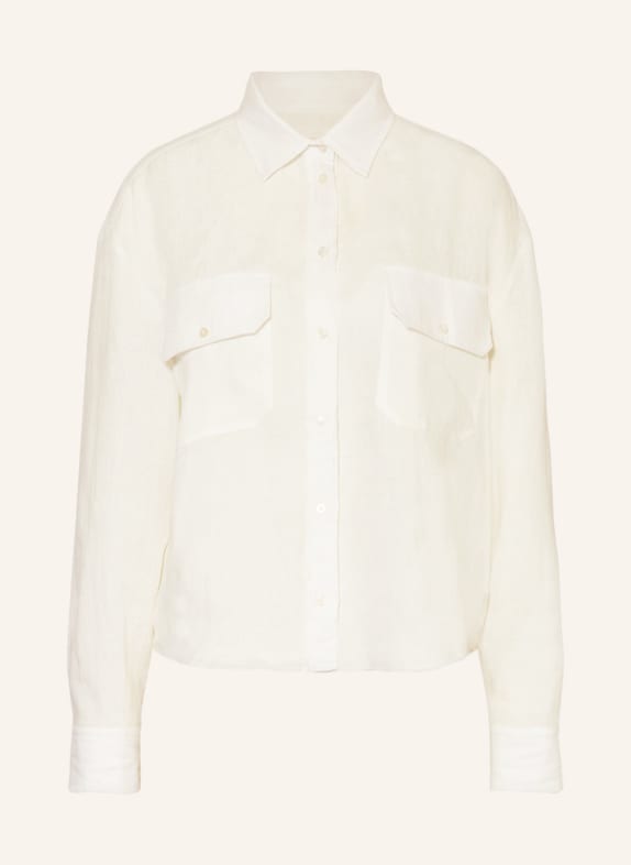 WEEKEND MaxMara Shirt blouse EUREKA in linen WHITE