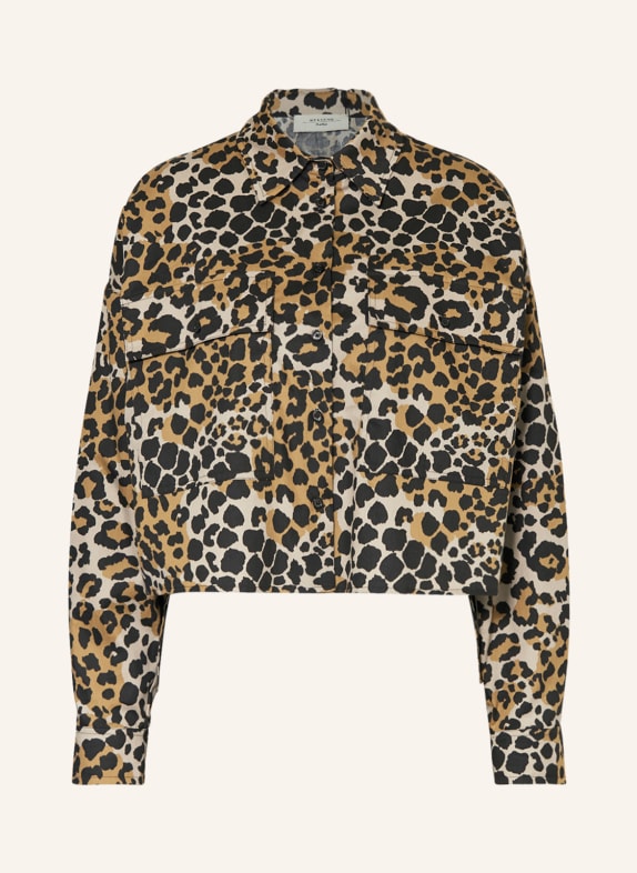 WEEKEND MaxMara Cropped shirt blouse TENNIS CAMEL/ BEIGE/ DARK BROWN