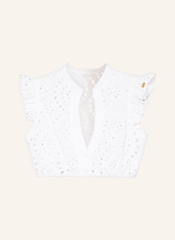 AlpenHERZ Dirndl blouse HELIN with ruffles WHITE