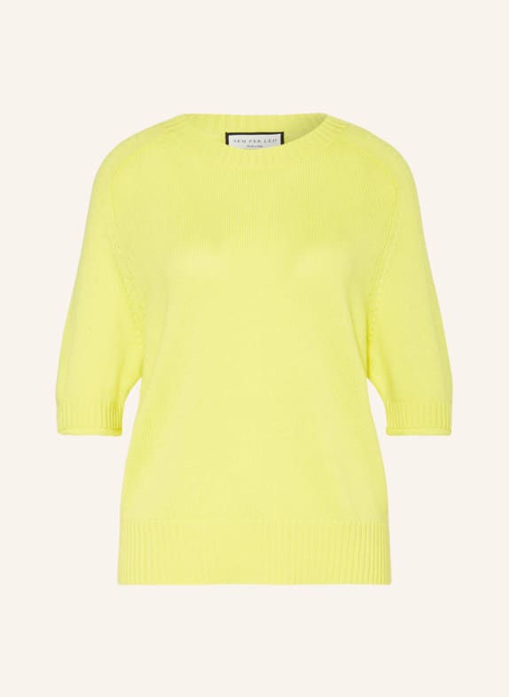 SEM PER LEI Knit shirt with cashmere YELLOW