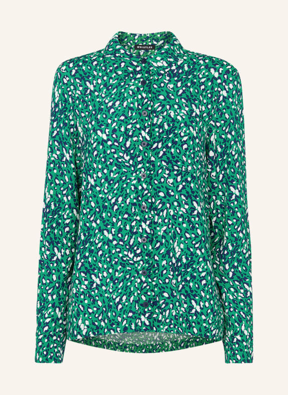 WHISTLES Hemdbluse GRÜN/ BLAU/ WEISS