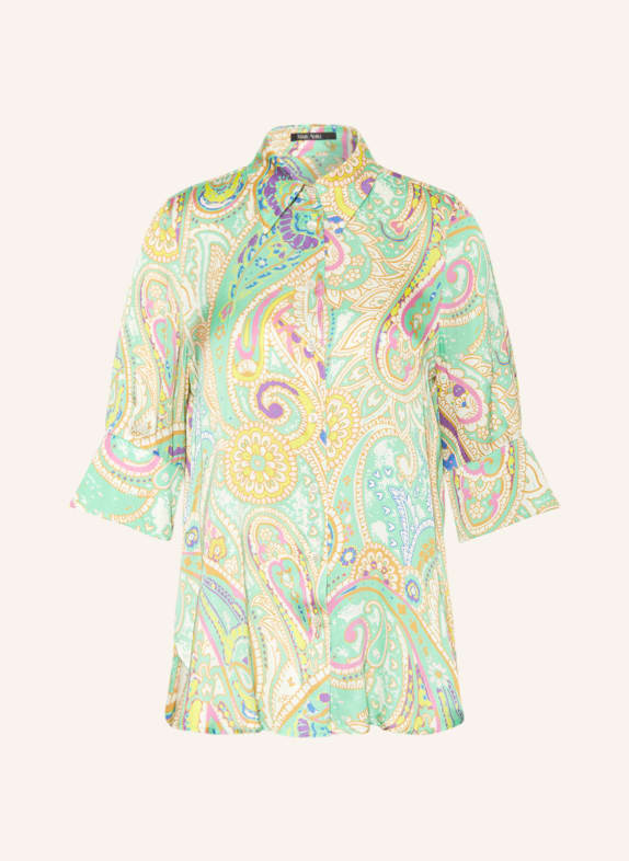 MARC AUREL Shirt blouse with 3/4 sleeves GREEN/ YELLOW/ PINK
