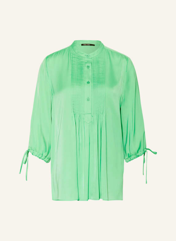MARC AUREL Shirt blouse made of satin with 3/4 sleeves GREEN