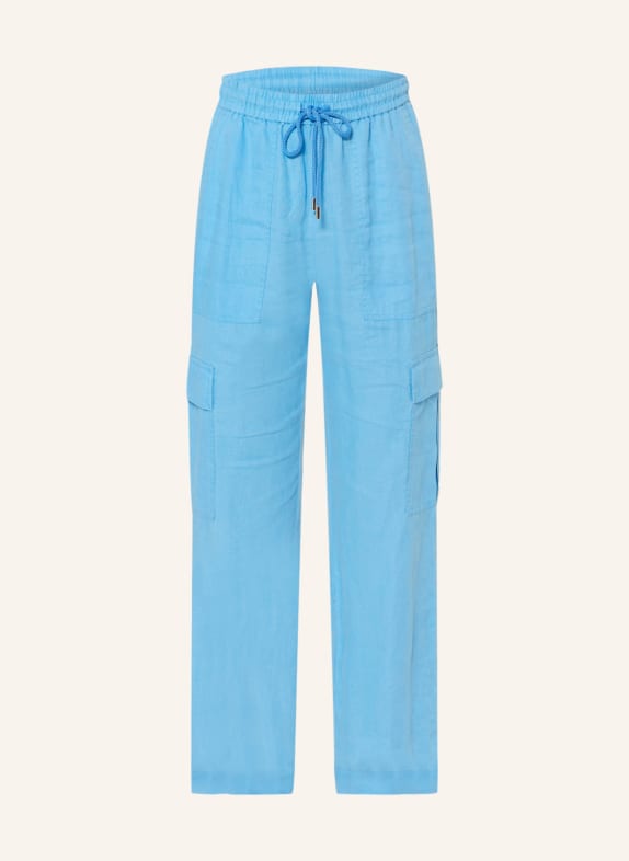 MARC AUREL Cargo pants made of linen BLUE