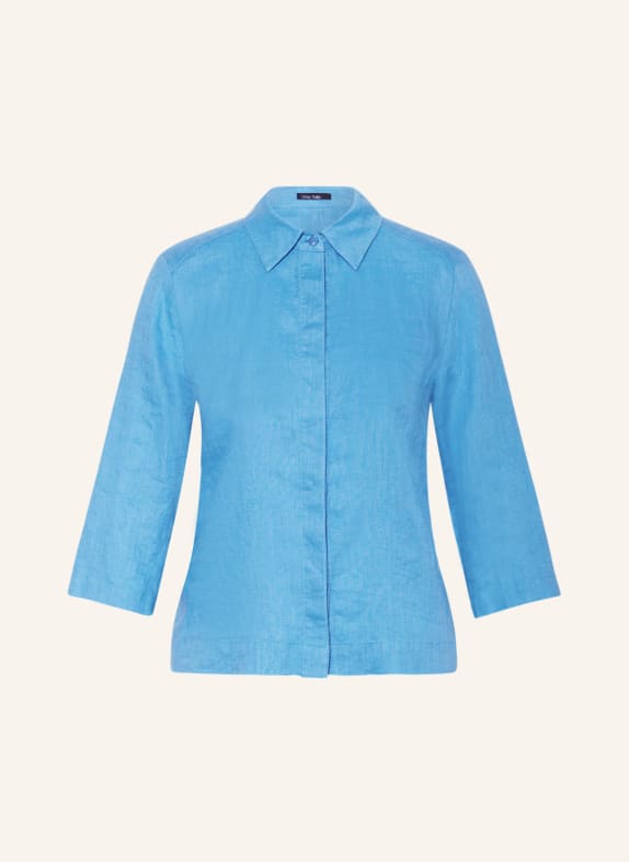 MARC AUREL Shirt blouse made of linen with 3/4 sleeves BLUE