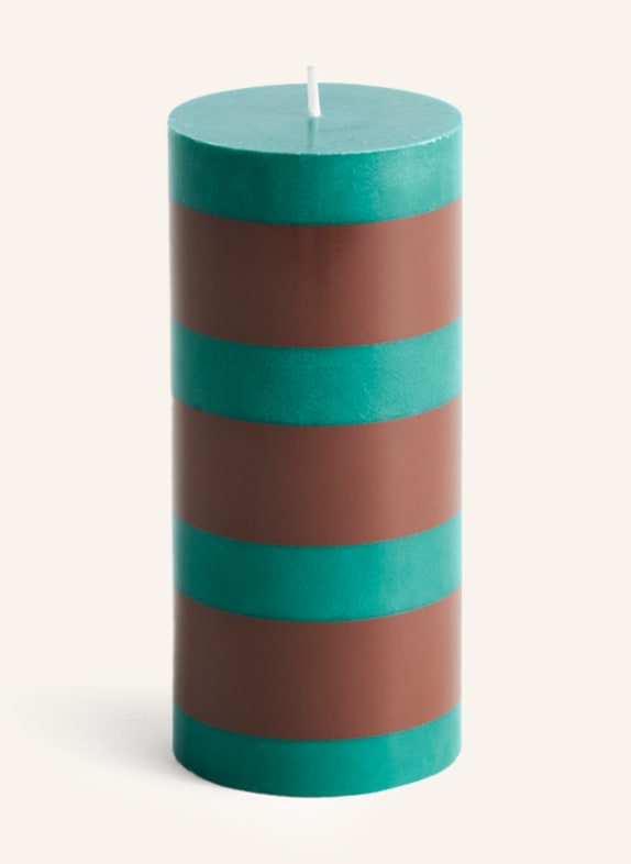 HAY Candle COLUMN SMALL GREEN/ BROWN