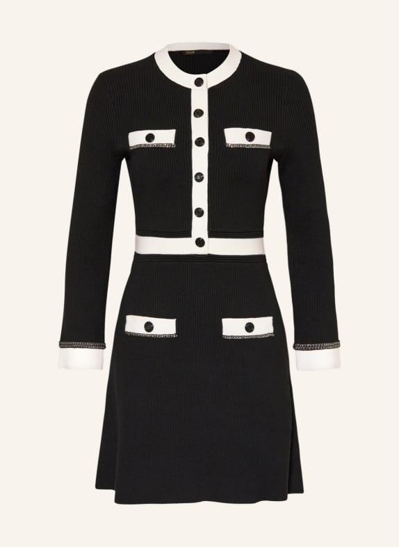 maje Strickkleid SCHWARZ/ CREME