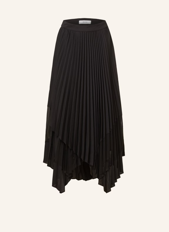 REISS Pleated skirt BLACK