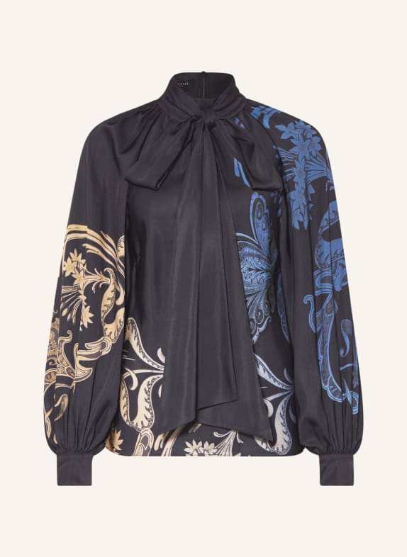 TED BAKER Schluppenbluse TESSAAH aus Satin SCHWARZ/ BLAU/ BEIGE