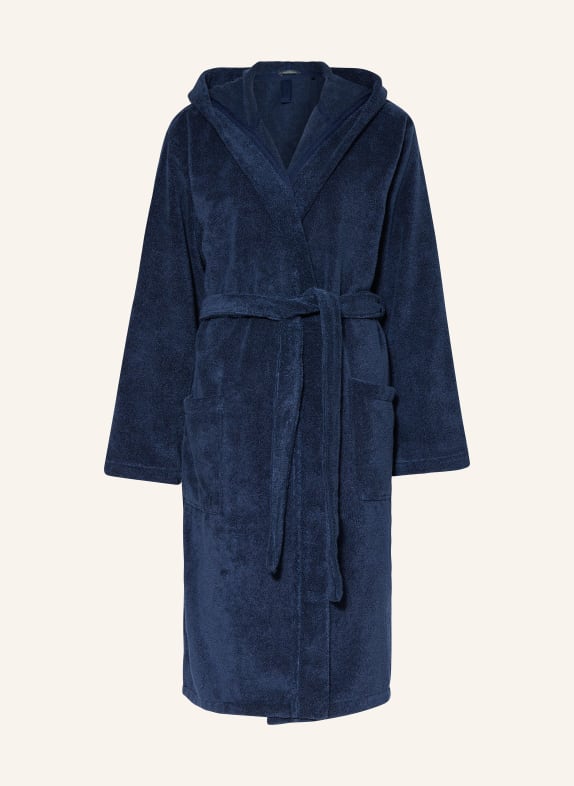 SCHIESSER Women’s bathrobe with hood DARK BLUE