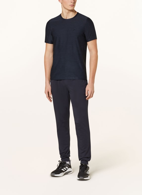 JOY sportswear T-shirt VITUS ZWART / DONKERBLAUW