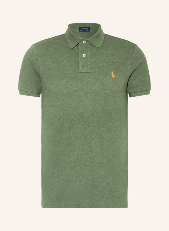 POLO RALPH LAUREN Piqué polo shirt custom slim fit  GREEN