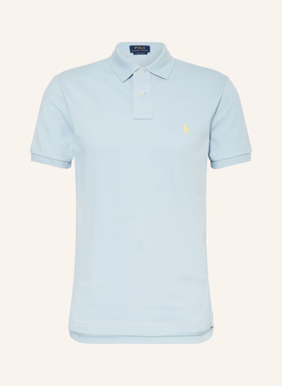 POLO RALPH LAUREN Piqué polo shirt custom slim fit BLUE GRAY