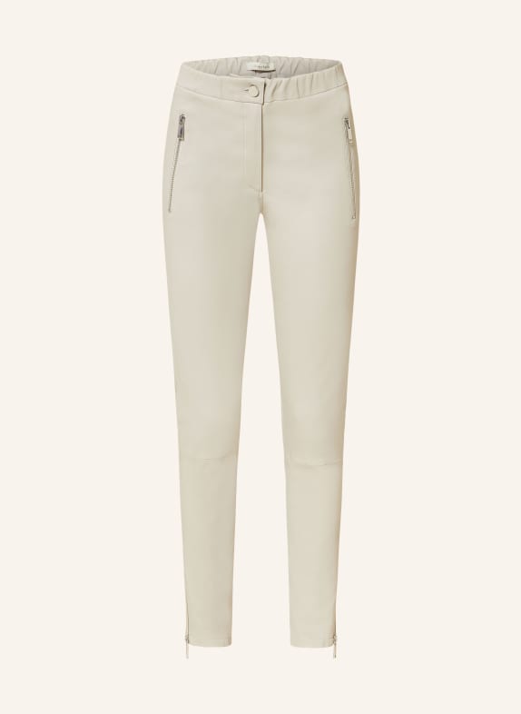 lilienfels 7/8 leather trousers CREAM