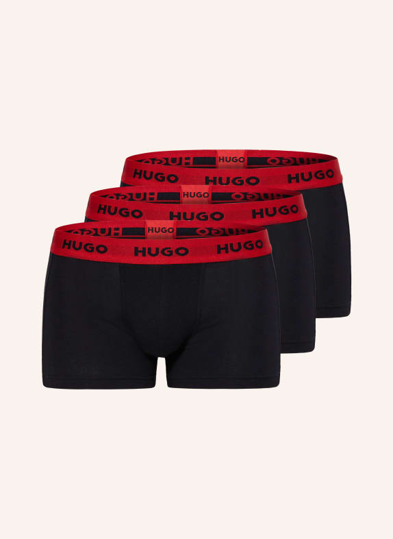 HUGO 3-pack boxer shorts BLACK