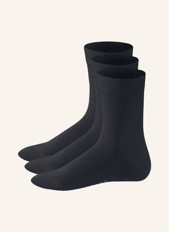 FALKE 3-pack socks FAMILY 3000 BLACK
