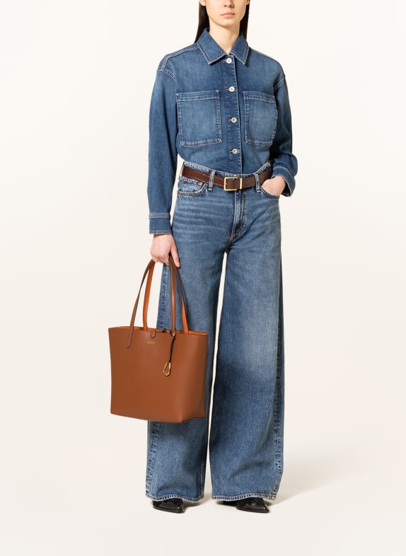 LAUREN RALPH LAUREN Omkeerbare boodschappentas BRUIN