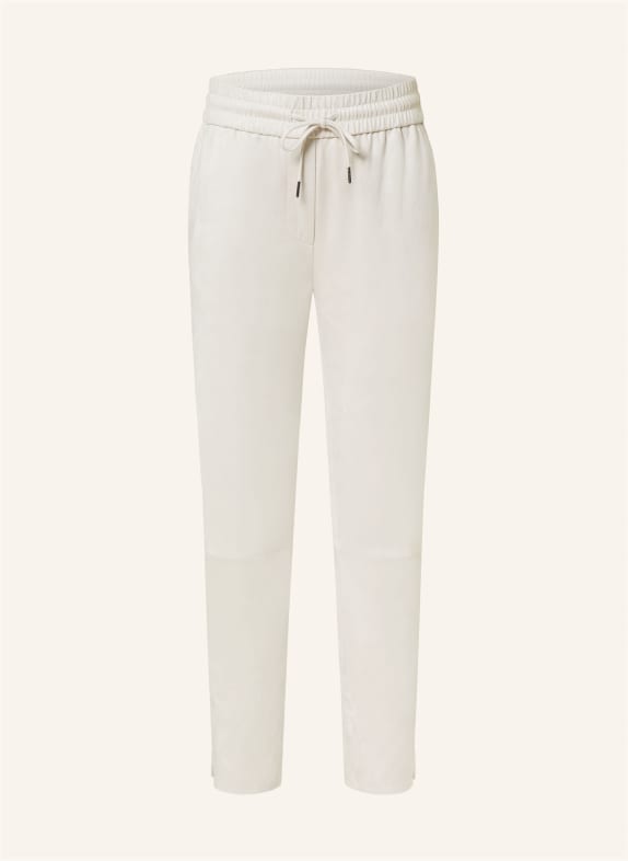 Juvia 7/8 trousers in leather look CREAM