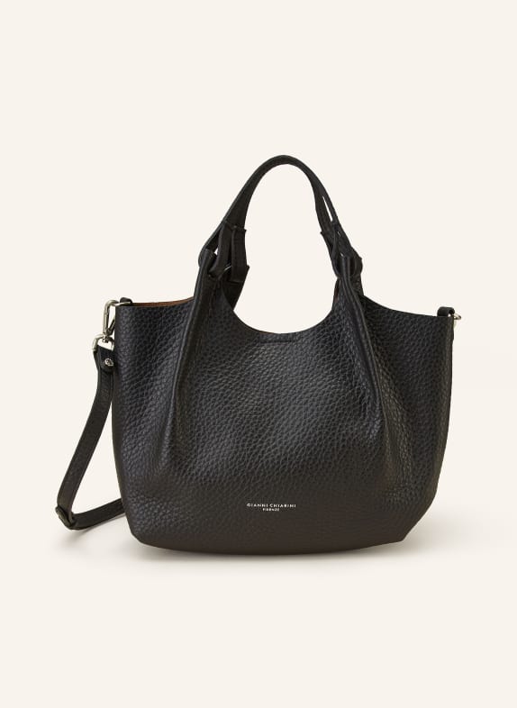 GIANNI CHIARINI Hobo bag with pouch BLACK/ COGNAC