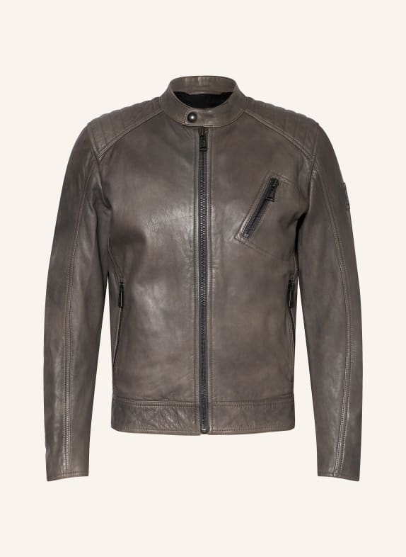 BELSTAFF Leather jacket GRAY