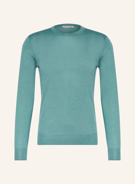 FIORONI Cashmere sweater with silk MINT