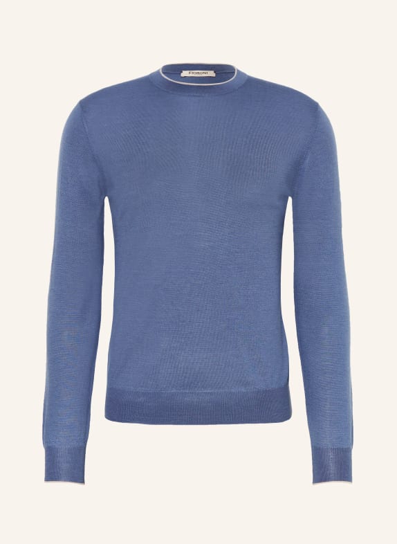 FIORONI Cashmere sweater with silk BLUE
