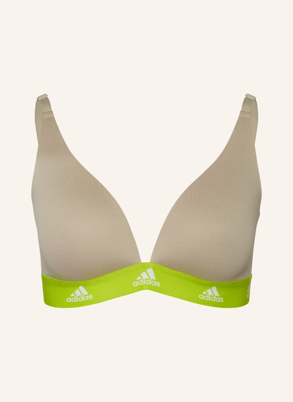 adidas T-shirt bra BEIGE/ LIGHT GREEN