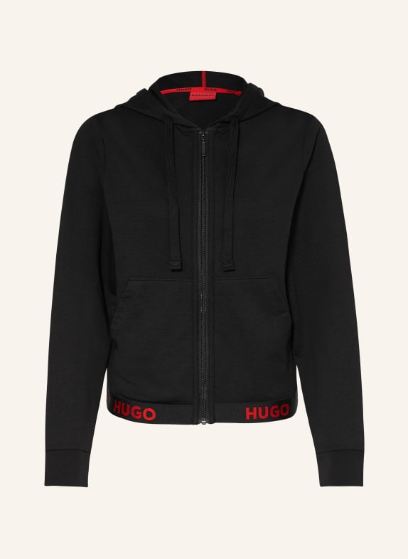 HUGO Lounge sweat jacket SPORTY LOGO BLACK