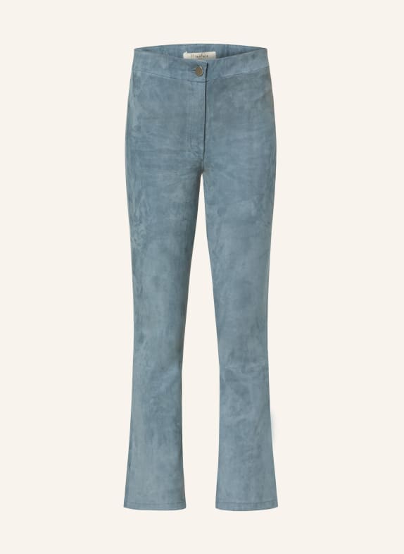 lilienfels 7/8 leather trousers BLUE GRAY